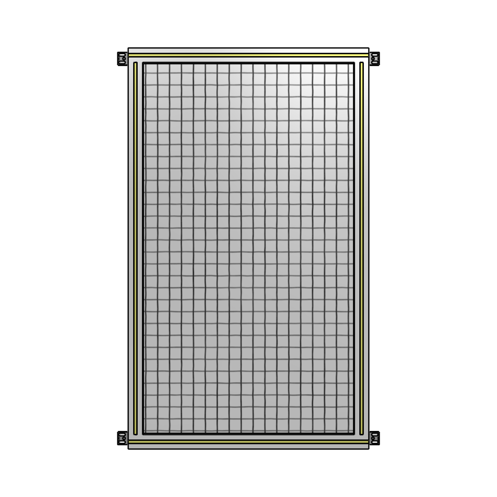 A4-1400-0750-0150-HYMZK SINGLE PANEL-NO LEGS WITH HINGES 1400MM X 750MM  1" MESH, AS A KIT