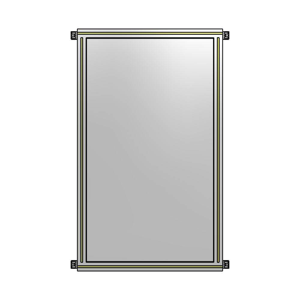 A4-1400-0750-0150-HYPZK SINGLE PANEL-NO LEGS WITH HINGES 1400MM X 750MM  1/4" POLYCARBONATE, AS A KIT