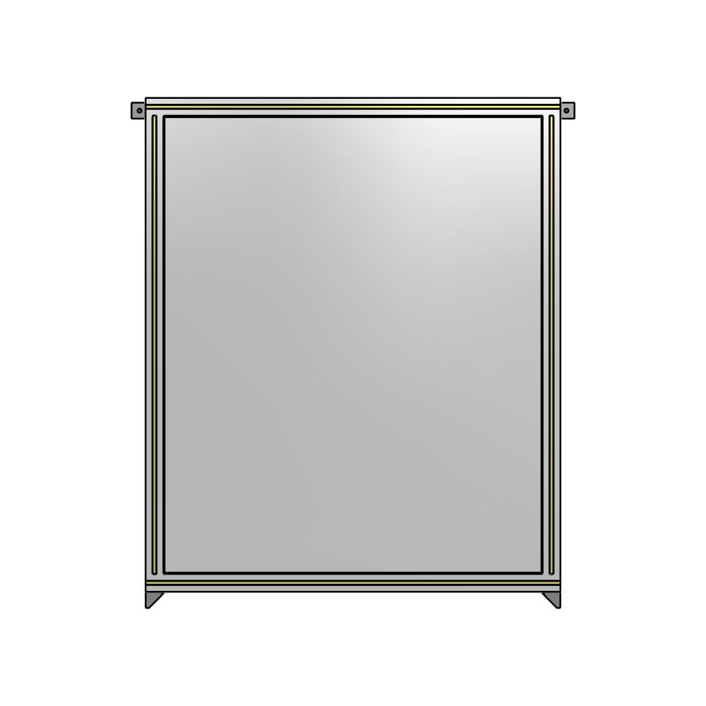A4-1400-1050-0150-TYPZK SINGLE PANEL-NO LEGS WITH TIE PLATES AND ANGLE 1400MM X 1050MM  1/4" POLYCARBONATE, AS A KIT
