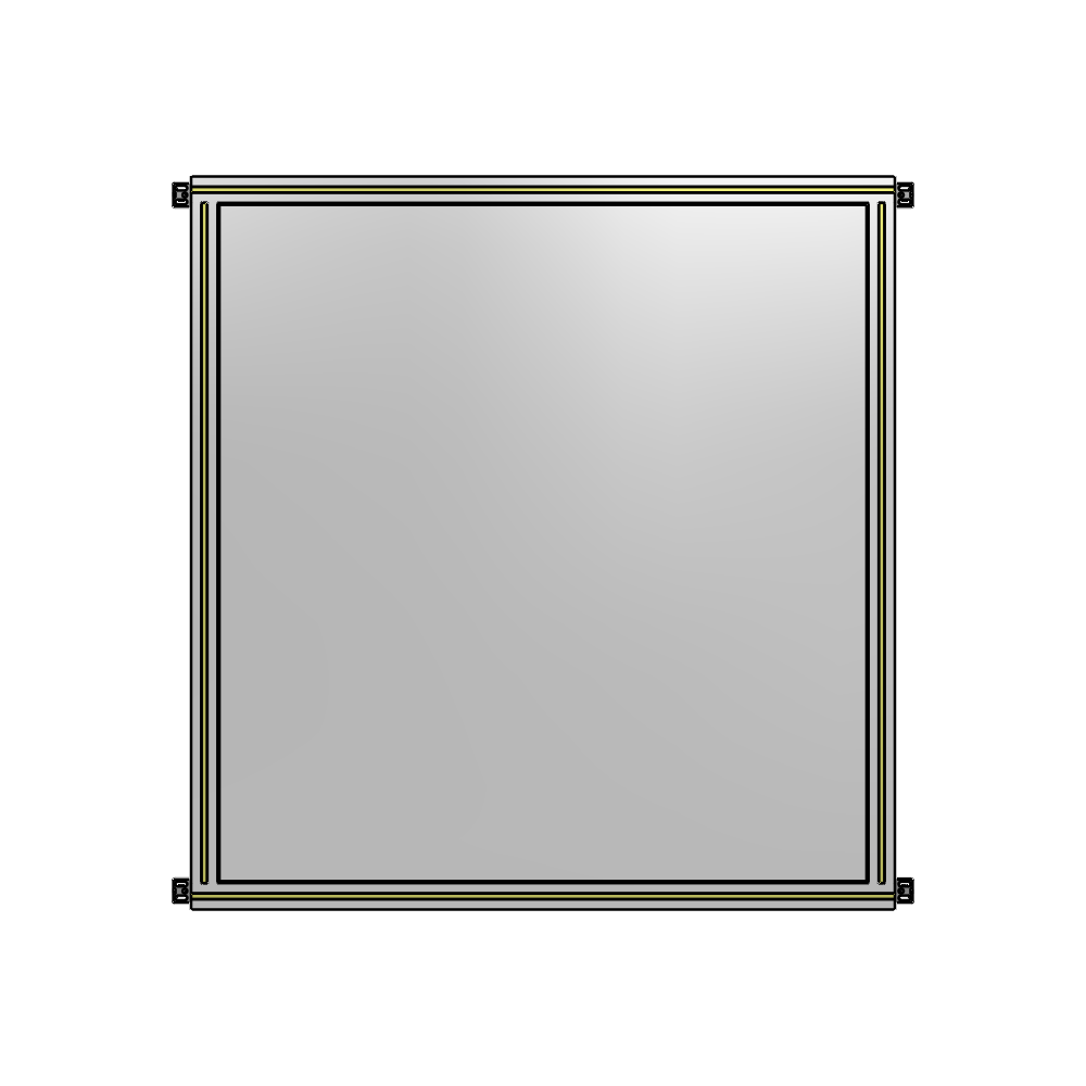 A4-1400-1200-0150-HYPZA SINGLE PANEL-NO LEGS WITH HINGES 1400MM X 1200MM  1/4" POLYCARBONATE, FULLY ASSEMBLED