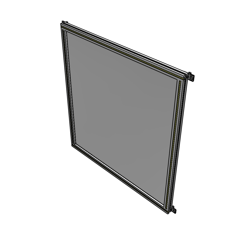 A4-1400-1200-0150-HYPZA SINGLE PANEL-NO LEGS WITH HINGES 1400MM X 1200MM  1/4" POLYCARBONATE, FULLY ASSEMBLED