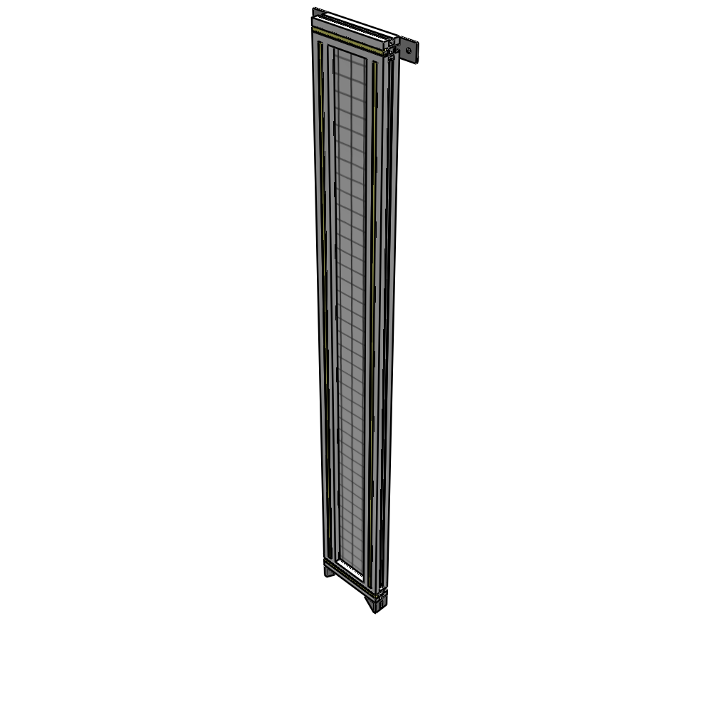 A4-1700-0200-0150-TYMZK SINGLE PANEL-NO LEGS WITH TIE PLATES AND ANGLE 1700MM X 200MM  1" MESH, AS A KIT