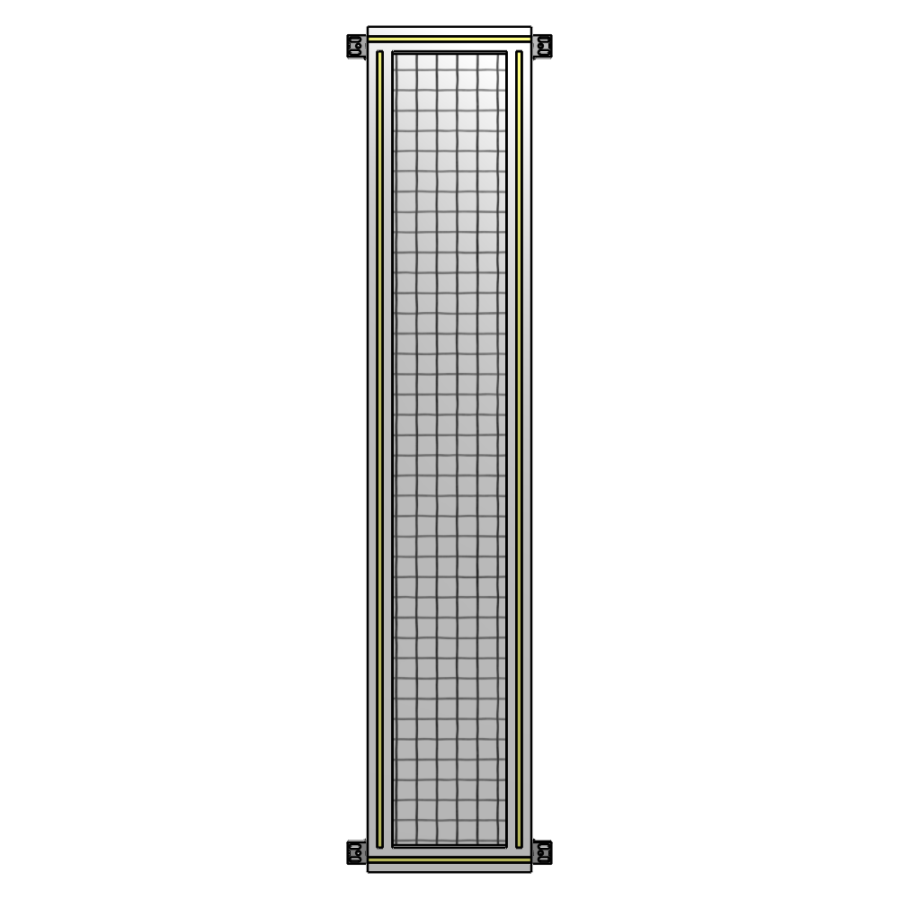A4-1700-0300-0150-HYMZK SINGLE PANEL-NO LEGS WITH HINGES 1700MM X 300MM  1" MESH, AS A KIT