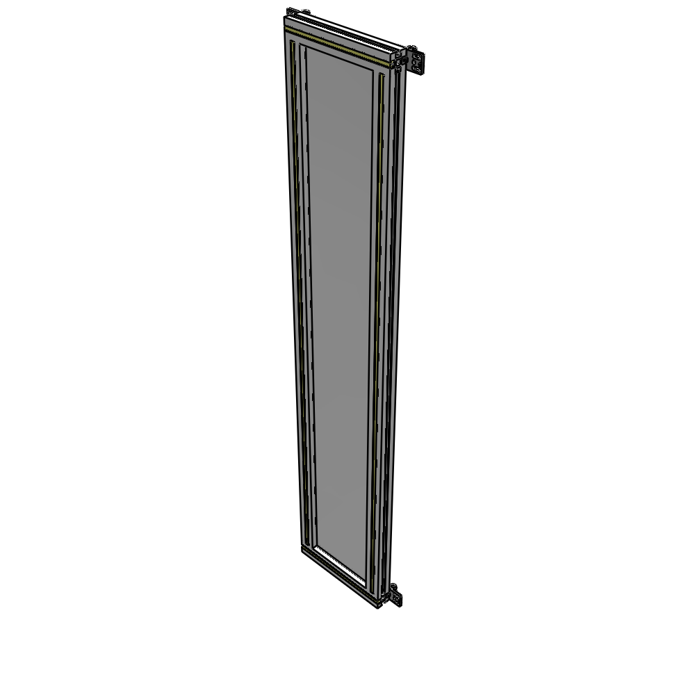 A4-1700-0300-0150-HYPZA SINGLE PANEL-NO LEGS WITH HINGES 1700MM X 300MM  1/4" POLYCARBONATE, FULLY ASSEMBLED