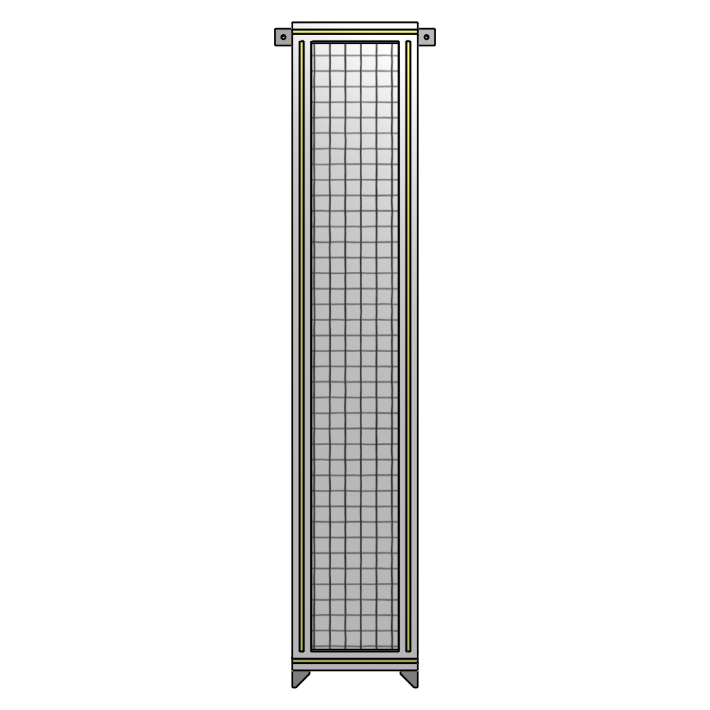 A4-1700-0300-0150-TYMZA SINGLE PANEL-NO LEGS WITH TIE PLATES AND ANGLE 1700MM X 300MM  1" MESH, FULLY ASSEMBLED