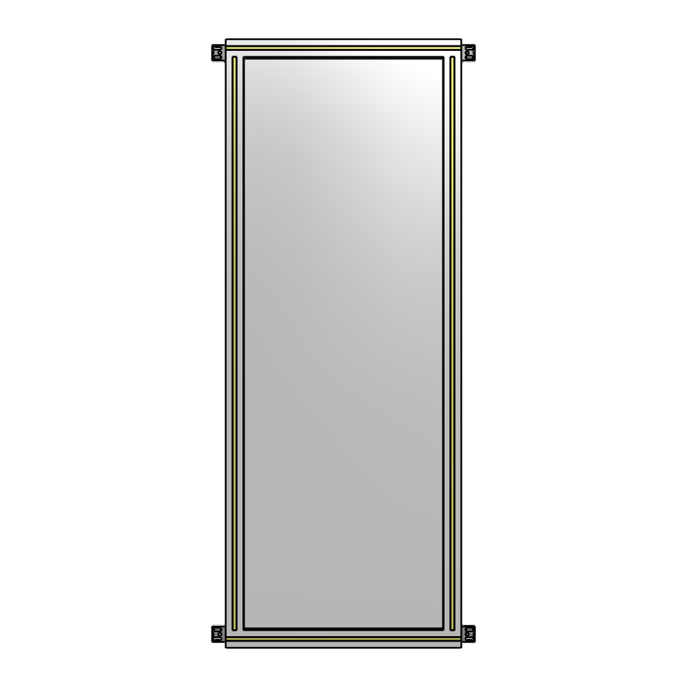 A4-1700-0600-0150-HYPZK SINGLE PANEL-NO LEGS WITH HINGES 1700MM X 600MM  1/4" POLYCARBONATE, AS A KIT