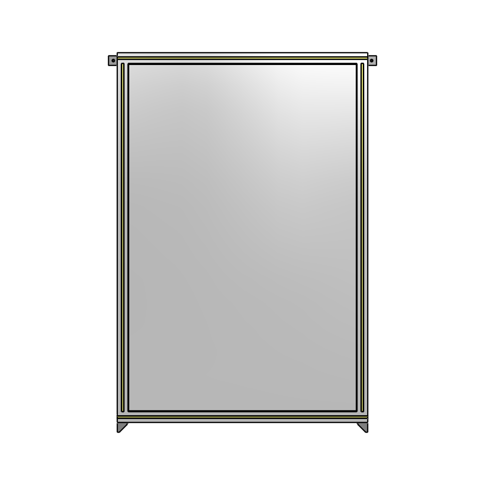 A4-1700-1050-0150-TYPZK SINGLE PANEL-NO LEGS WITH TIE PLATES AND ANGLE 1700MM X 1050MM  1/4" POLYCARBONATE, AS A KIT