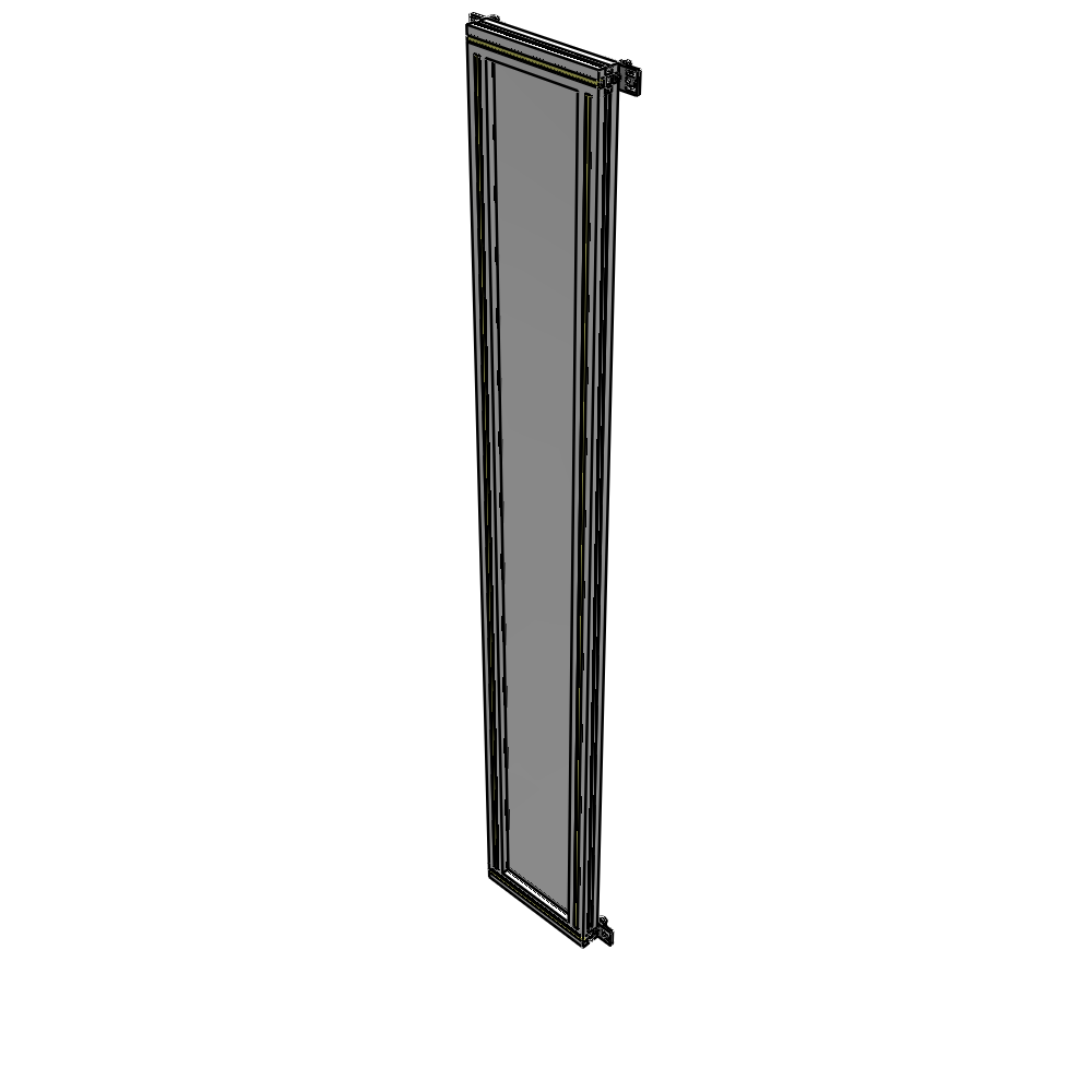 A4-2135-0300-0150-HYPZK SINGLE PANEL-NO LEGS WITH HINGES 2135MM X 300MM  1/4" POLYCARBONATE, AS A KIT