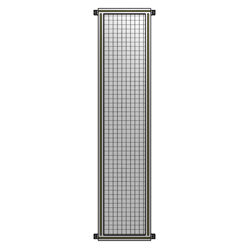 A4-2135-0450-0150-HYMZA SINGLE PANEL-NO LEGS WITH HINGES 2135MM X 450MM  1" MESH, FULLY ASSEMBLED