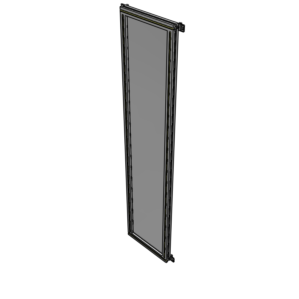A4-2135-0450-0150-HYPZK SINGLE PANEL-NO LEGS WITH HINGES 2135MM X 450MM  1/4" POLYCARBONATE, AS A KIT