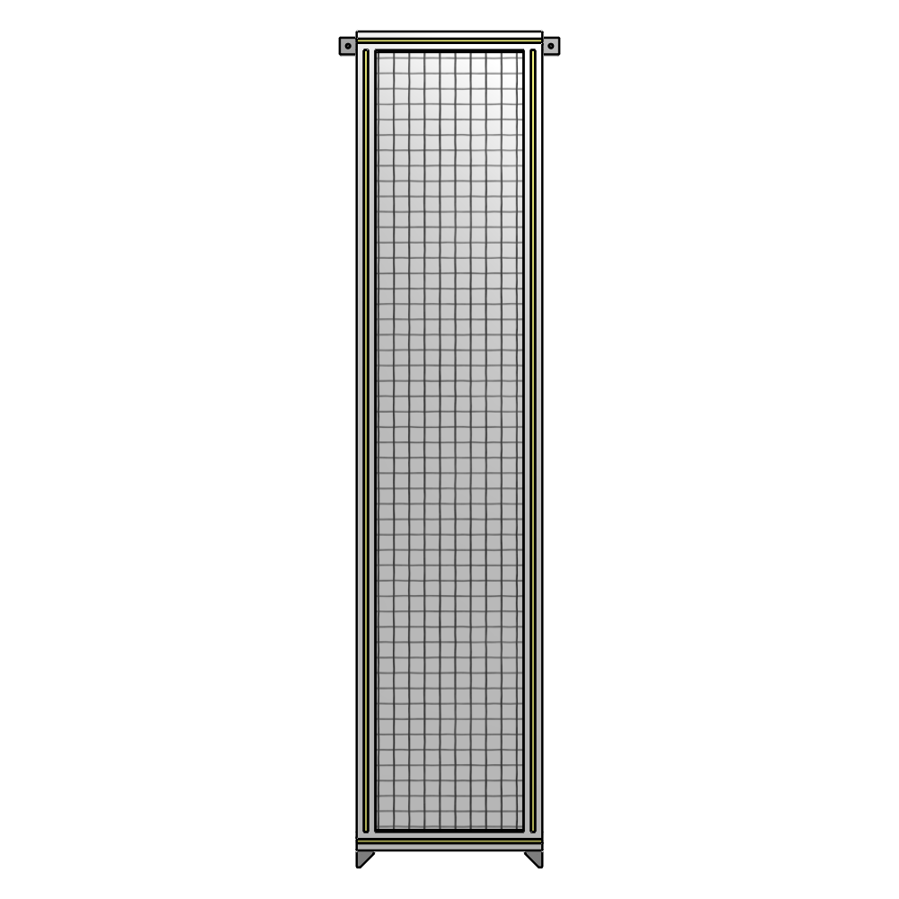 A4-2135-0450-0150-TYMZK SINGLE PANEL-NO LEGS WITH TIE PLATES AND ANGLE 2135MM X 450MM  1" MESH, AS A KIT