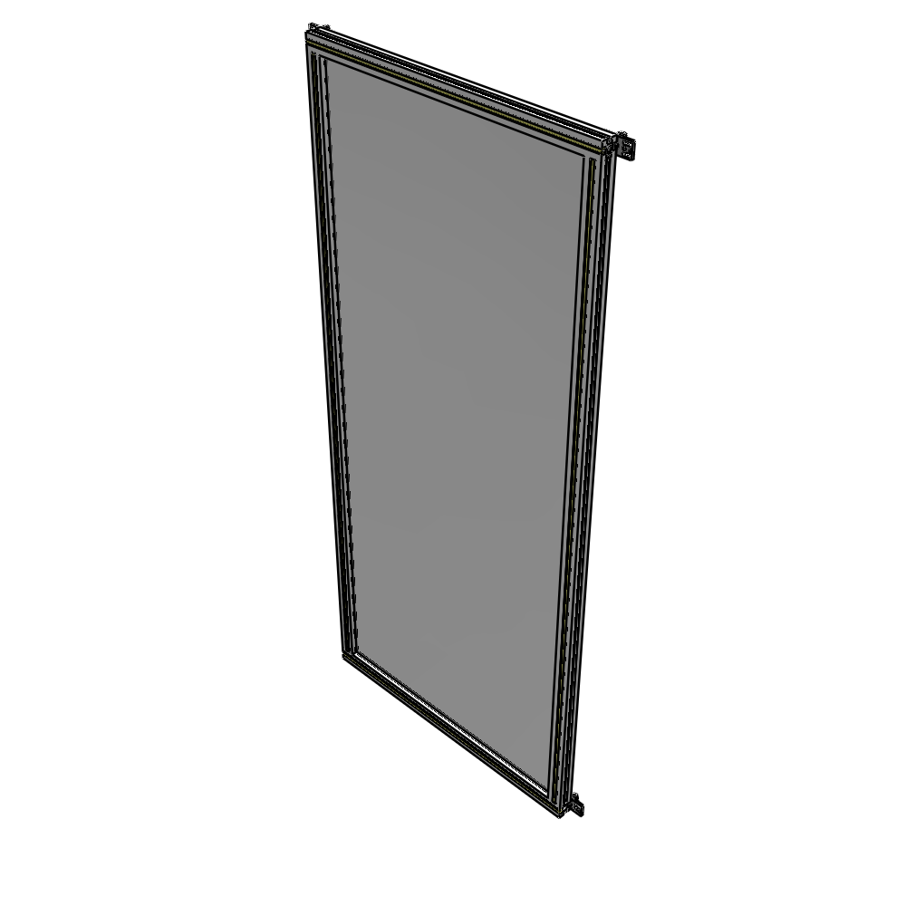 A4-2135-0900-0150-HYPZA SINGLE PANEL-NO LEGS WITH HINGES 2135MM X 900MM  1/4" POLYCARBONATE, FULLY ASSEMBLED