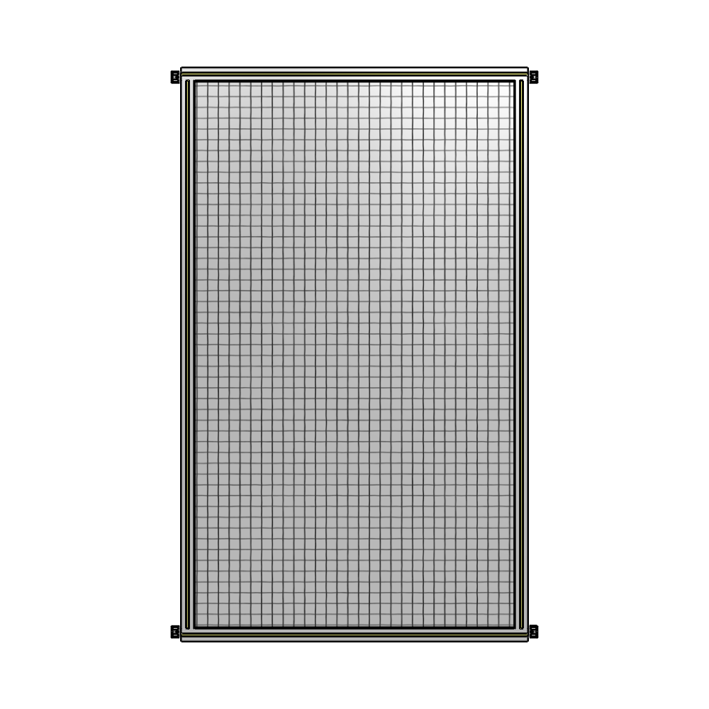 A4-2135-1200-0150-HYMZK SINGLE PANEL-NO LEGS WITH HINGES 2135MM X 1200MM  1" MESH, AS A KIT
