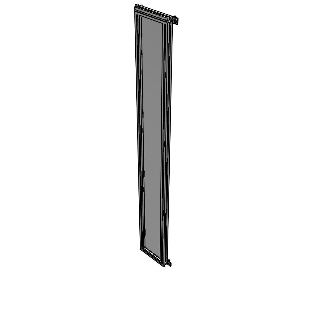 A4-2400-0300-0150-HYPZA SINGLE PANEL-NO LEGS WITH HINGES 2400MM X 300MM  1/4" POLYCARBONATE, FULLY ASSEMBLED
