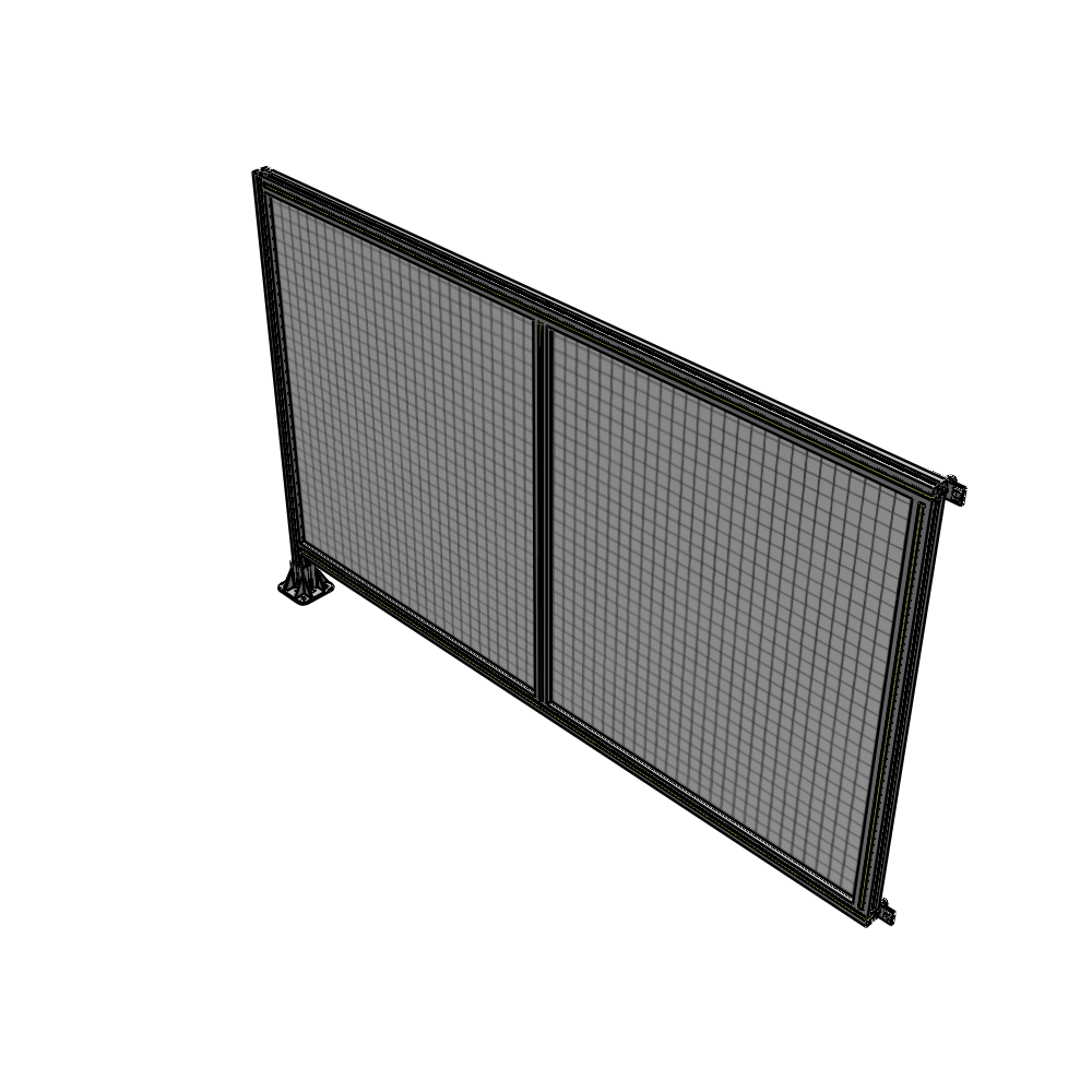 B1-1400-2200-0150-HYMFA DOUBLE PANEL-LEG ON LEFT, HINGE ON RIGHT 1400MM X 2200MM  1" MESH, FULLY ASSEMBLED