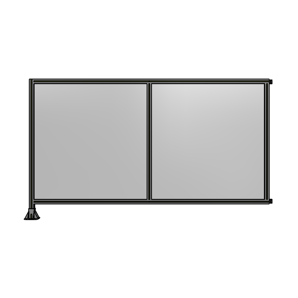 B1-1400-2400-0150-HYPFA DOUBLE PANEL-LEG ON LEFT, HINGE ON RIGHT 1400MM X 2400MM  1/4" POLYCARBONATE, AS A KIT
