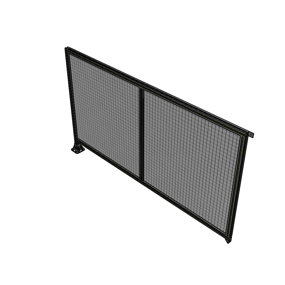B1-1400-2400-0150-TYMFK DOUBLE PANEL-LEG ON LEFT, TIE PLATE AND ANGLE ON RIGHT 1400MM X 2400MM  1" MESH, FULLY ASSEMBLED