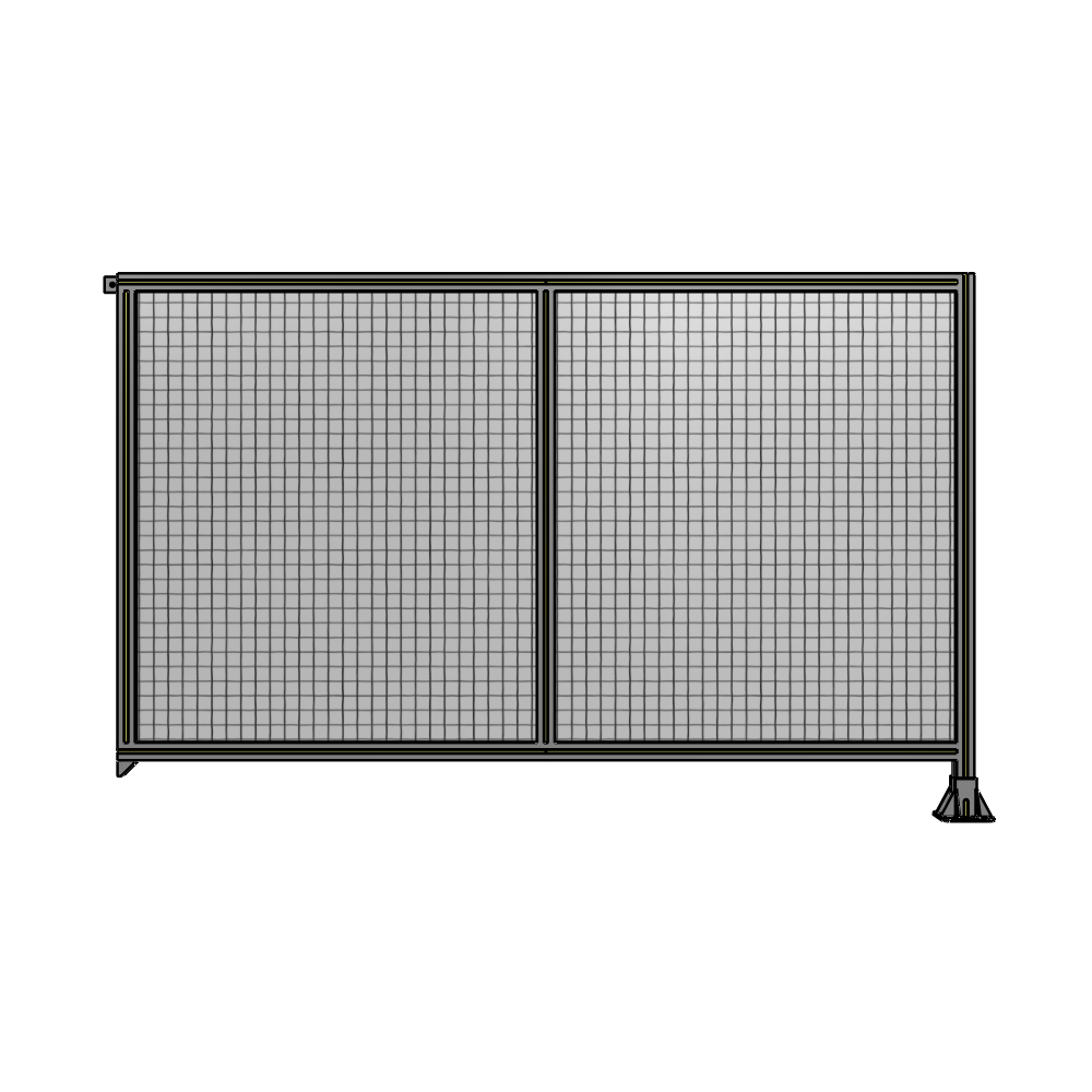 B2-1400-2200-0150-TYMFK DOUBLE PANEL-LEG ON RIGHT, TIE PLATE AND ANGLE ON LEFT 1400MM X 2200MM  1" MESH, FULLY ASSEMBLED