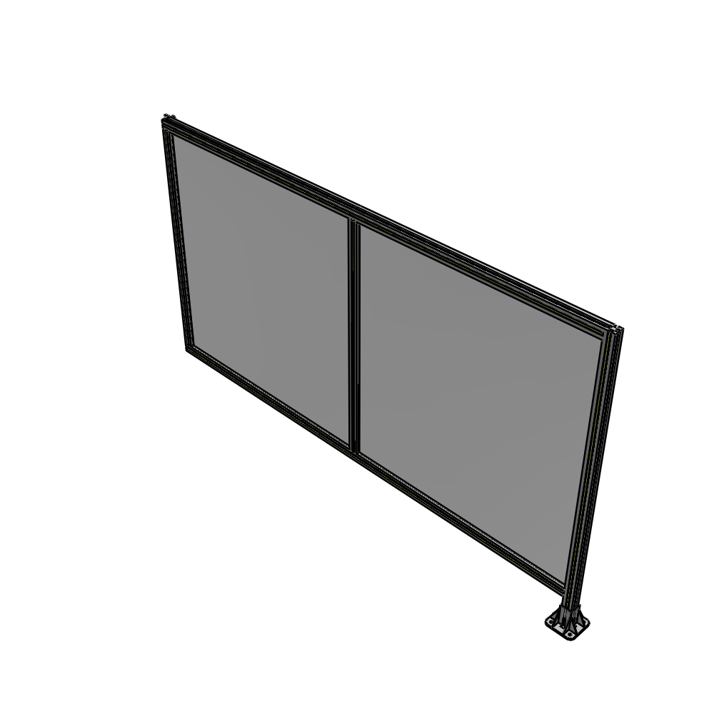 B2-1400-2400-0150-HYPFA DOUBLE PANEL-LEG ON RIGHT, HINGE ON LEFT 1400MM X 2400MM  1/4" POLYCARBONATE, AS A KIT