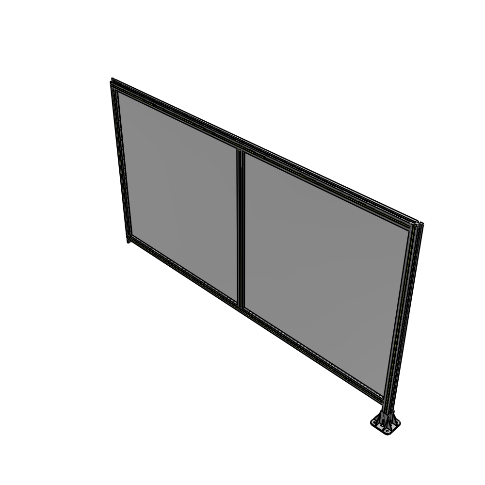 B2-1400-2400-0150-TYPFA DOUBLE PANEL-LEG ON RIGHT, TIE PLATE AND ANGLE ON LEFT 1400MM X 2400MM  1/4" POLYCARBONATE, AS A KIT
