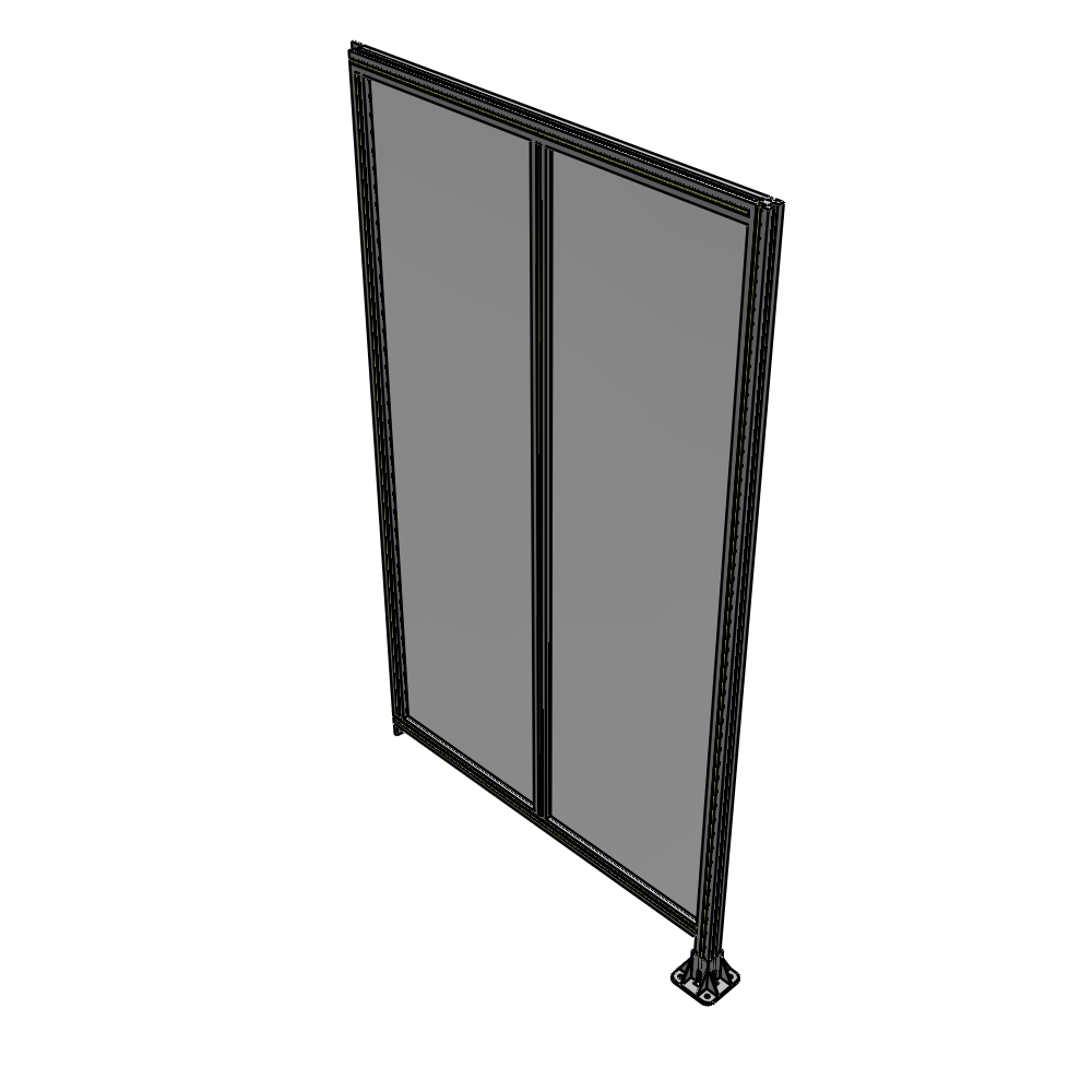 B2-2135-1200-0150-TYPFA DOUBLE PANEL-LEG ON RIGHT, TIE PLATE AND ANGLE ON LEFT 2135MM X 1200MM  1/4" POLYCARBONATE, AS A KIT