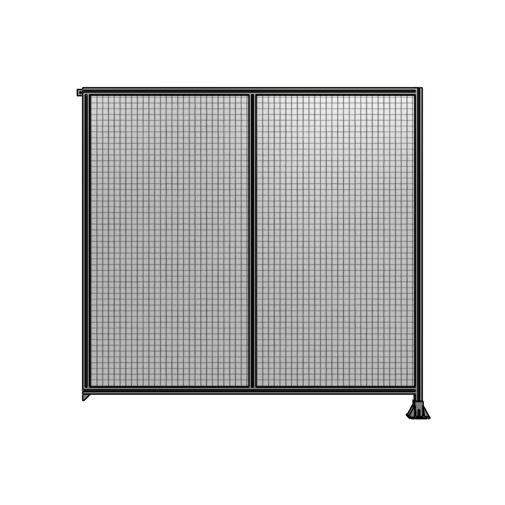B2-2135-2200-0150-TYMFA DOUBLE PANEL-LEG ON RIGHT, TIE PLATE AND ANGLE ON LEFT 2135MM X  2200MM  1" MESH, FULLY ASSEMBLED