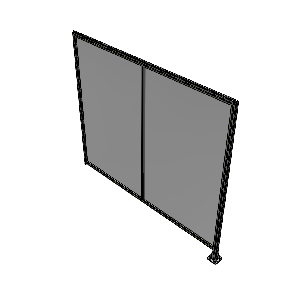 B2-2135-2400-0150-TYPFK DOUBLE PANEL-LEG ON RIGHT, TIE PLATE AND ANGLE ON LEFT 2135MM X 2400MM  1/4" POLYCARBONATE, AS A KIT
