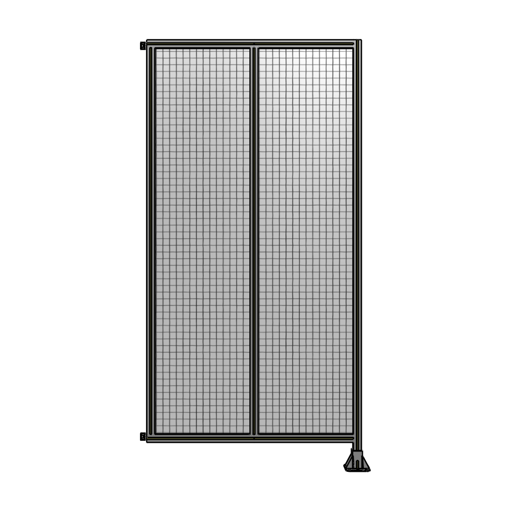 B2-2400-1200-0150-HYMFA DOUBLE PANEL-LEG ON RIGHT, HINGE ON LEFT 2400MM X 1200MM  1" MESH, FULLY ASSEMBLED