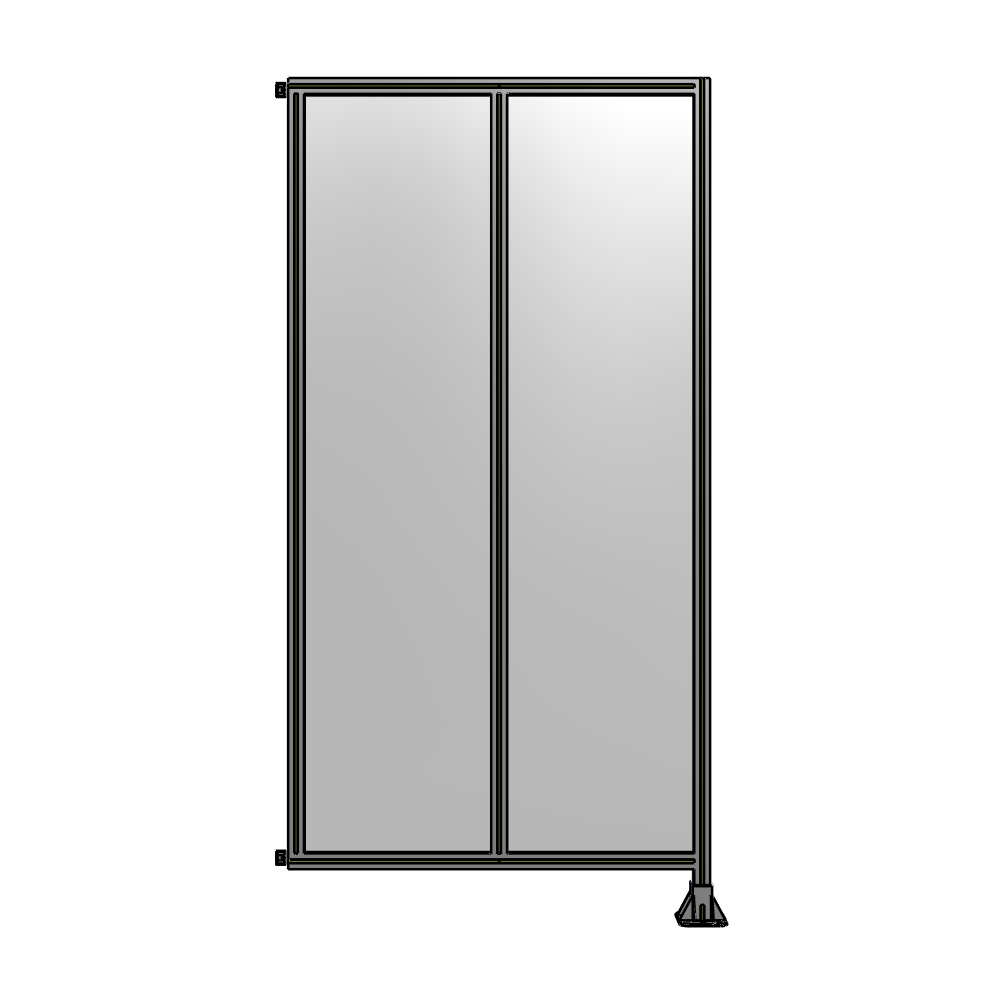 B2-2400-1200-0150-HYPFA DOUBLE PANEL-LEG ON RIGHT, HINGE ON LEFT 2400MM X 1200MM  1/4" POLYCARB, ASSEMBLED