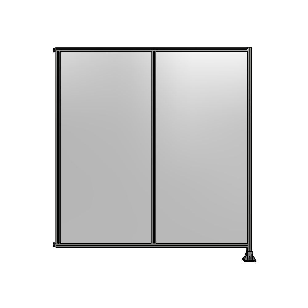 B2-2400-2200-0150-HYPFK DOUBLE PANEL-LEG ON RIGHT, HINGE ON LEFT 2400MM X 2200MM  1/4" POLYCARB, ASSEMBLED