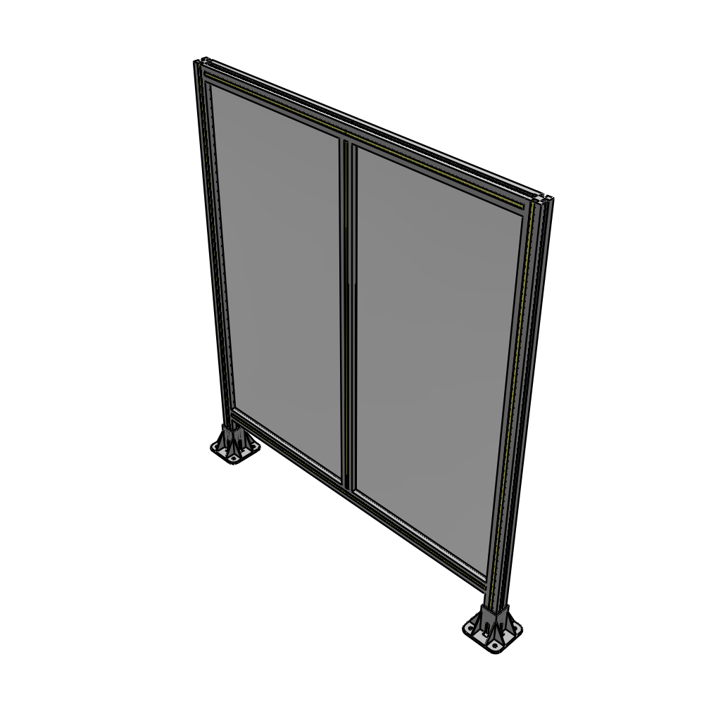 B3-1400-1200-0150-ZYPFA DOUBLE PANEL-LEG ON EACH SIDE  1400MM X 1200MM  1/4" POLYCARBONATE, FULLY ASSEMBLED