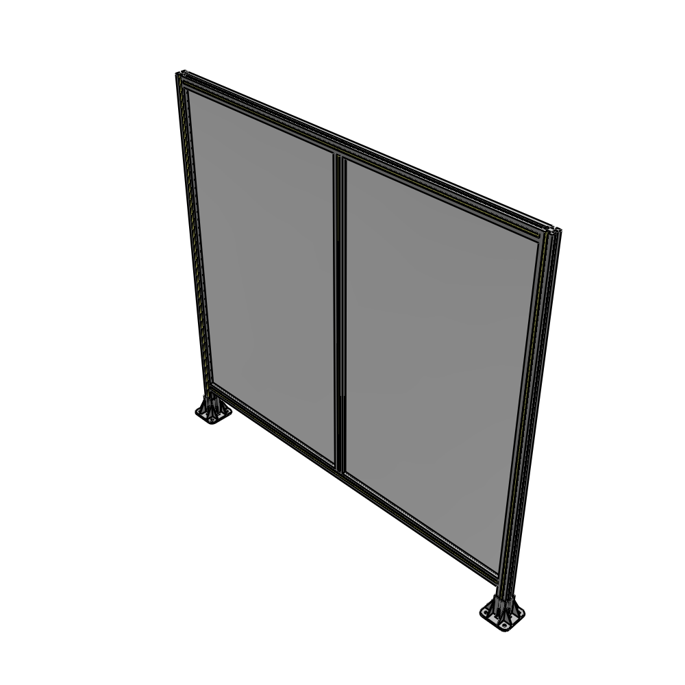 B3-1700-1800-0150-ZYPFA DOUBLE PANEL-LEG ON EACH SIDE  1700MM X 1800MM  1/4" POLYCARBONATE, AS A KIT