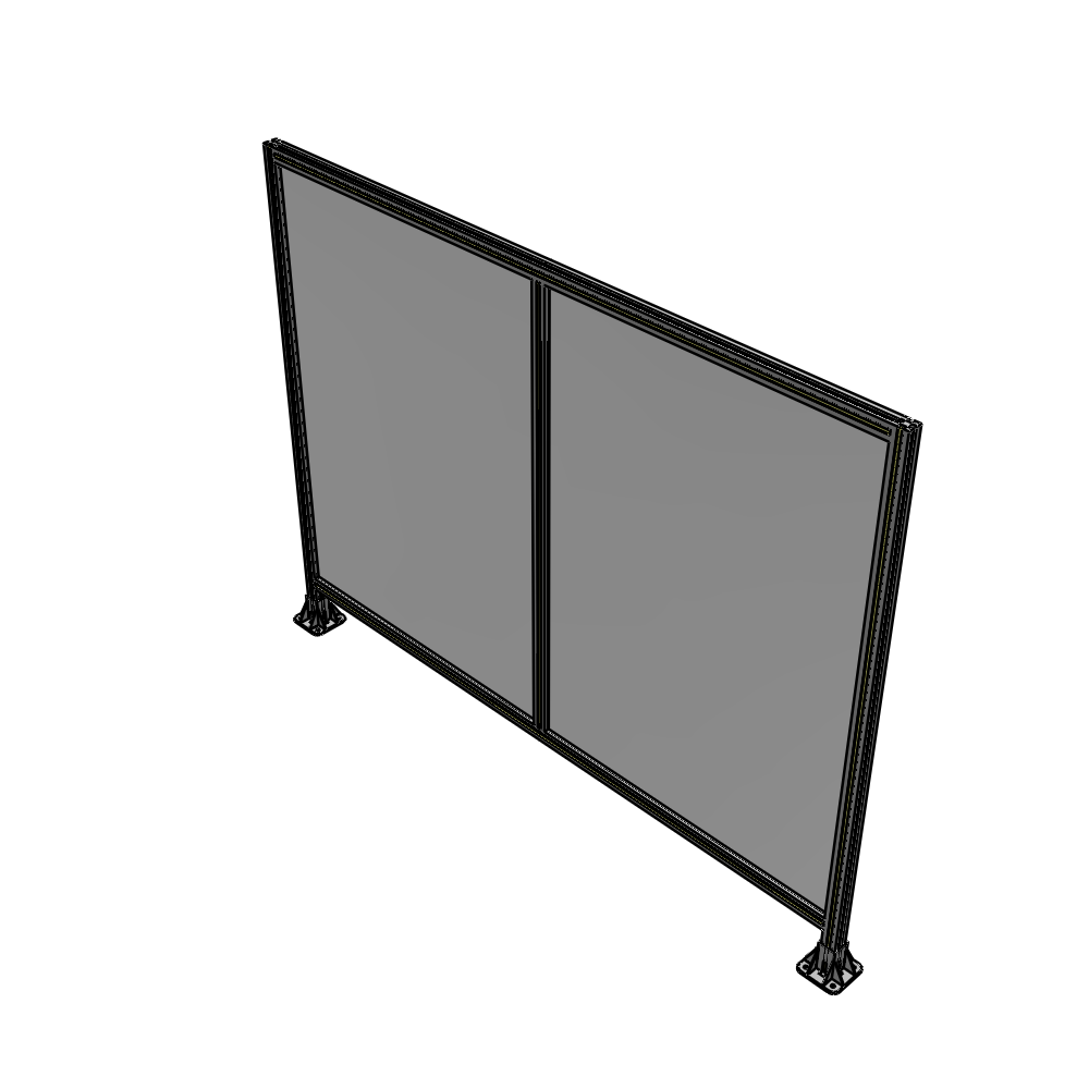 B3-1700-2200-0150-ZYPFK DOUBLE PANEL-LEG ON EACH SIDE 1700MM X 2200MM  1/4" POLYCARBONATE, FULLY ASSEMBLED