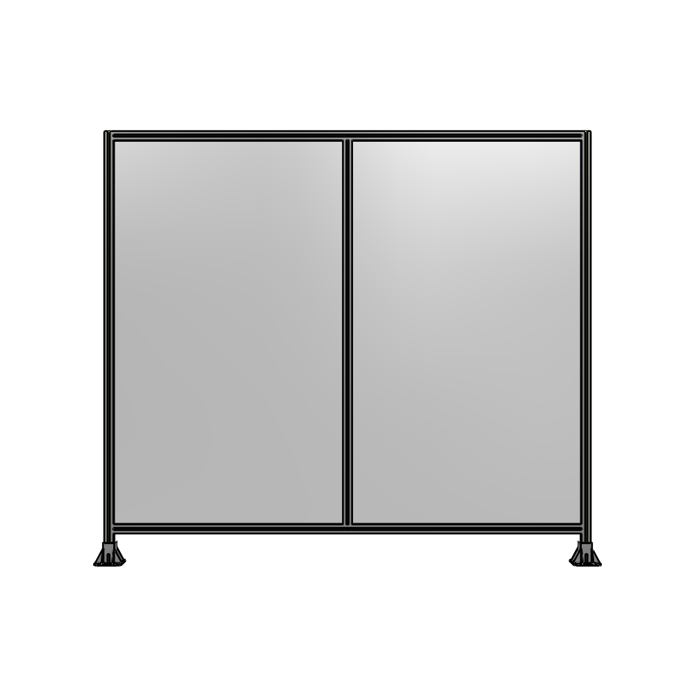 B3-2135-2400-0150-ZYPFA DOUBLE PANEL-LEG ON EACH SIDE  2135MM X 2400MM  1/4" POLYCARBONATE, FULLY ASSEMBLED