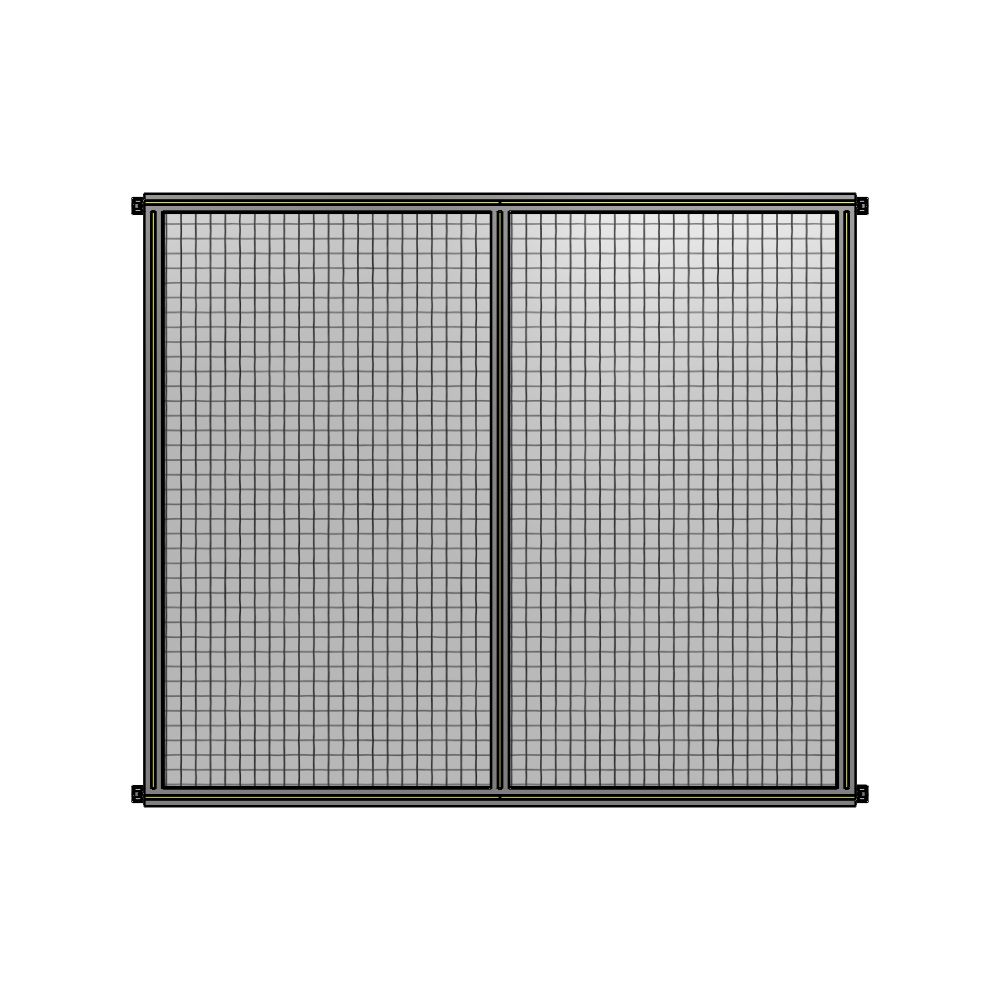 B4-1700-1800-0150-HYMZK DOUBLE PANEL-NO LEGS, HINGE CONNECTORS 1700MM X 1800MM  1" MESH, FULLY ASSEMBLED