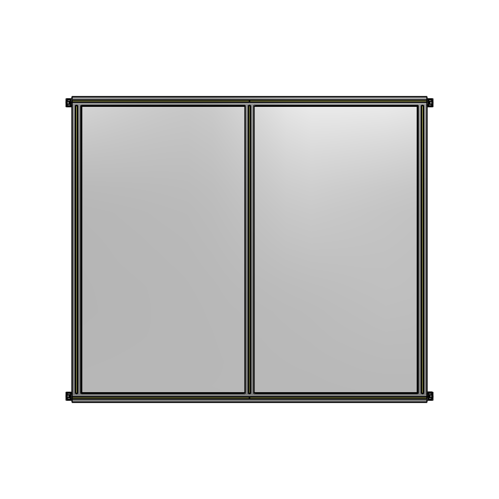 B4-1700-1800-0150-HYPZK DOUBLE PANEL-NO LEGS, HINGE CONNECTORS 1700MM X 1800MM  1/4" POLYCARBONATE, ASSEMBLED
