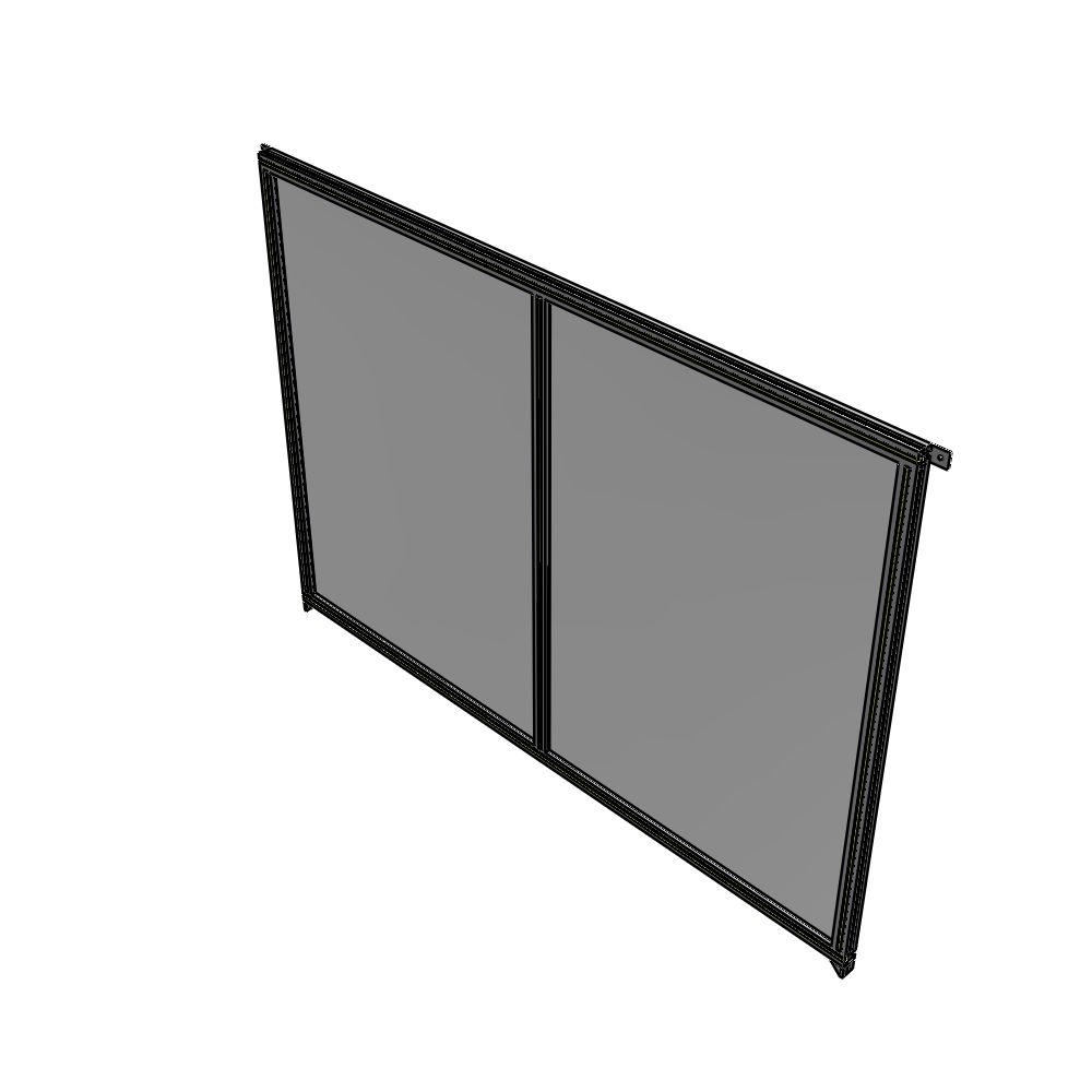 B4-1700-2200-0150-TYPZA DOUBLE PANEL-NO LEGS, TIE PLATE AND ANGLE CONNECTORS 1700MM X 2200MM  1/4" POLYCARBONATE, AS A KIT