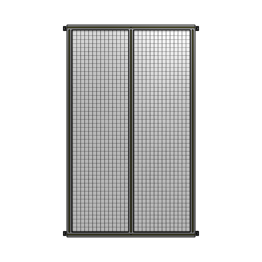 B4-2135-1200-0150-HYMZK DOUBLE PANEL-NO LEGS, HINGE CONNECTORS 2135MM X 1200MM  1" MESH, AS A KIT