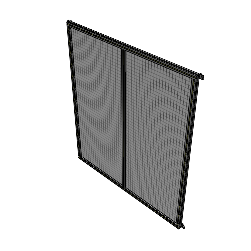 B4-2135-1800-0150-HYMZA DOUBLE PANEL-NO LEGS, HINGE CONNECTORS 2135MM X 1800MM  1" MESH, FULLY ASSEMBLED