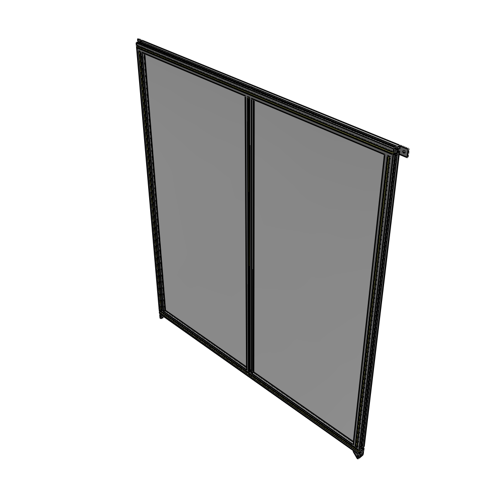 B4-2135-1800-0150-TYPZK DOUBLE PANEL-NO LEGS, TIE PLATE AND ANGLE CONNECTORS 2135MM X 1800MM  1/4" POLYCARBONATE, ASSEMBLED