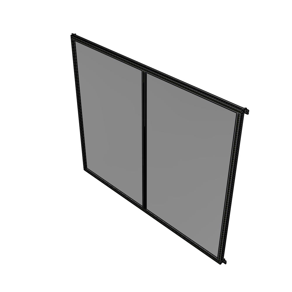 B4-2135-2400-0150-HYPZK DOUBLE PANEL-NO LEGS, HINGE CONNECTORS 2135MM X 2400MM  1/4" POLYCARBONATE, ASSEMBLED