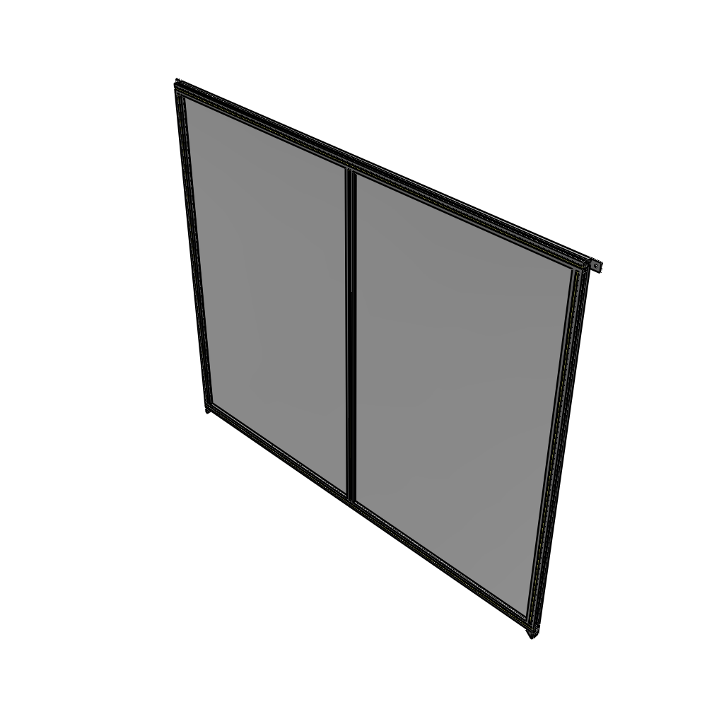 B4-2135-2400-0150-TYPZA DOUBLE PANEL-NO LEGS, TIE PLATE AND ANGLE CONNECTORS 2135MM X 2400MM  1/4" POLYCARBONATE, AS A KIT