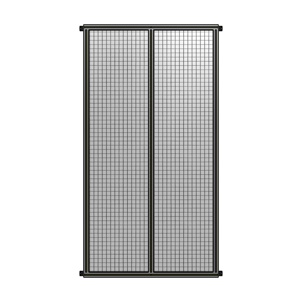 B4-2400-1200-0150-HYMZA DOUBLE PANEL-NO LEGS, HINGE CONNECTORS 2400MM X 1200MM  1" MESH, AS A KIT