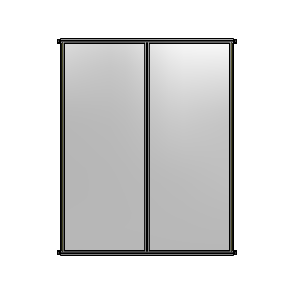 B4-2400-1800-0150-HYPZA DOUBLE PANEL-NO LEGS, HINGE CONNECTORS 2400MM X 1800MM  1/4" POLYCARBONATE, ASSEMBLED