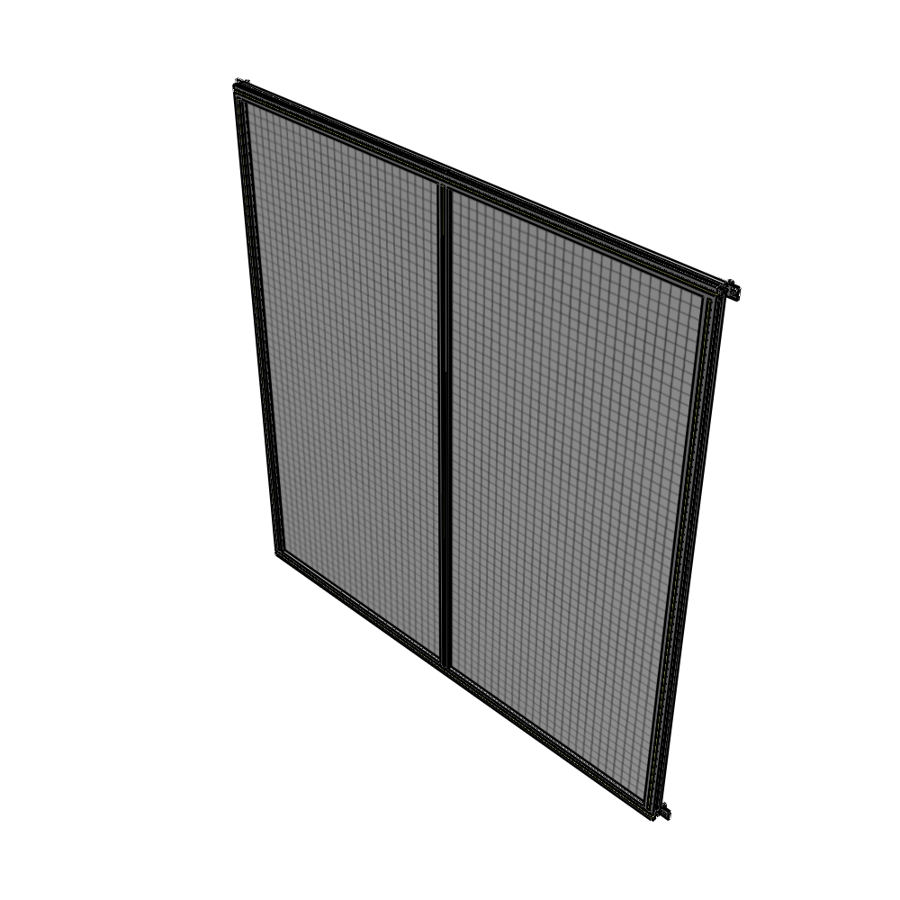 B4-2400-2200-0150-HYMZK DOUBLE PANEL-NO LEGS, HINGE CONNECTORS 2400MM X 2200MM  1" MESH, AS A KIT