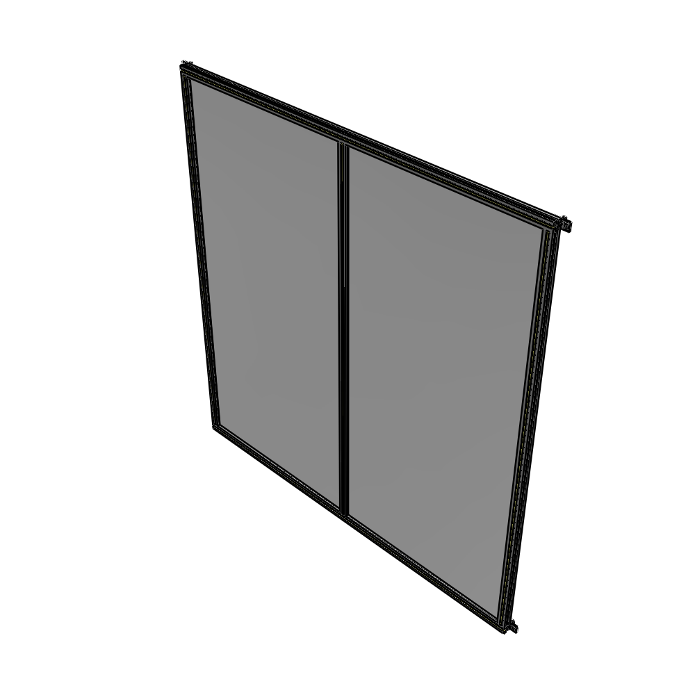 B4-2400-2200-0150-HYPZA DOUBLE PANEL-NO LEGS, HINGE CONNECTORS 2400MM X 2200MM  1/4" POLYCARBONATE, ASSEMBLED