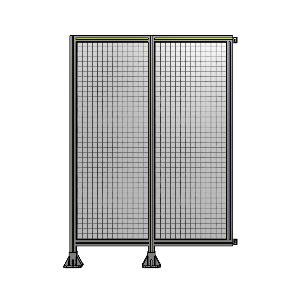 B5-1700-1200-0150-HYMFA DOUBLE PANEL-LEGS ON LEFT AND CENTER WITH HINGES 1700MM X 1200MM  1" MESH, FULLY ASSEMBLED