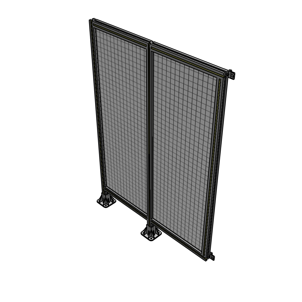 B5-1700-1200-0150-HYMFA DOUBLE PANEL-LEGS ON LEFT AND CENTER WITH HINGES 1700MM X 1200MM  1" MESH, FULLY ASSEMBLED