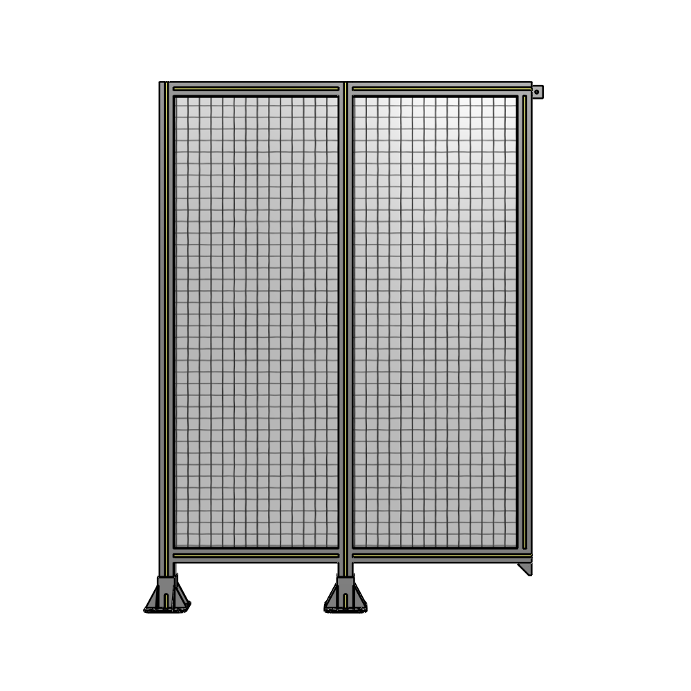B5-1700-1200-0150-TYMFA DOUBLE PANEL-LEGS ON LEFT AND CENTER, TIE PLATE ON RIGHT 1700MM X 1200MM  1" MESH, FULLY ASSEMBLED