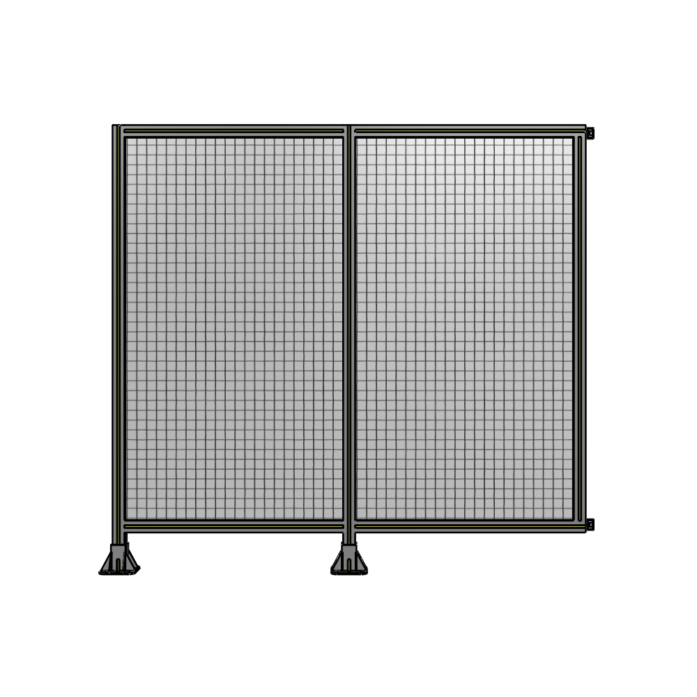 B5-1700-1800-0150-HYMFA DOUBLE PANEL-LEGS ON LEFT AND CENTER WITH HINGES 1700MM X 1800MM  1" MESH, FULLY ASSEMBLED